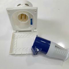 Karavan Elektrik Giriş Prizi(Beyaz) ve Dış Elektrik Fişi (16A) Takım